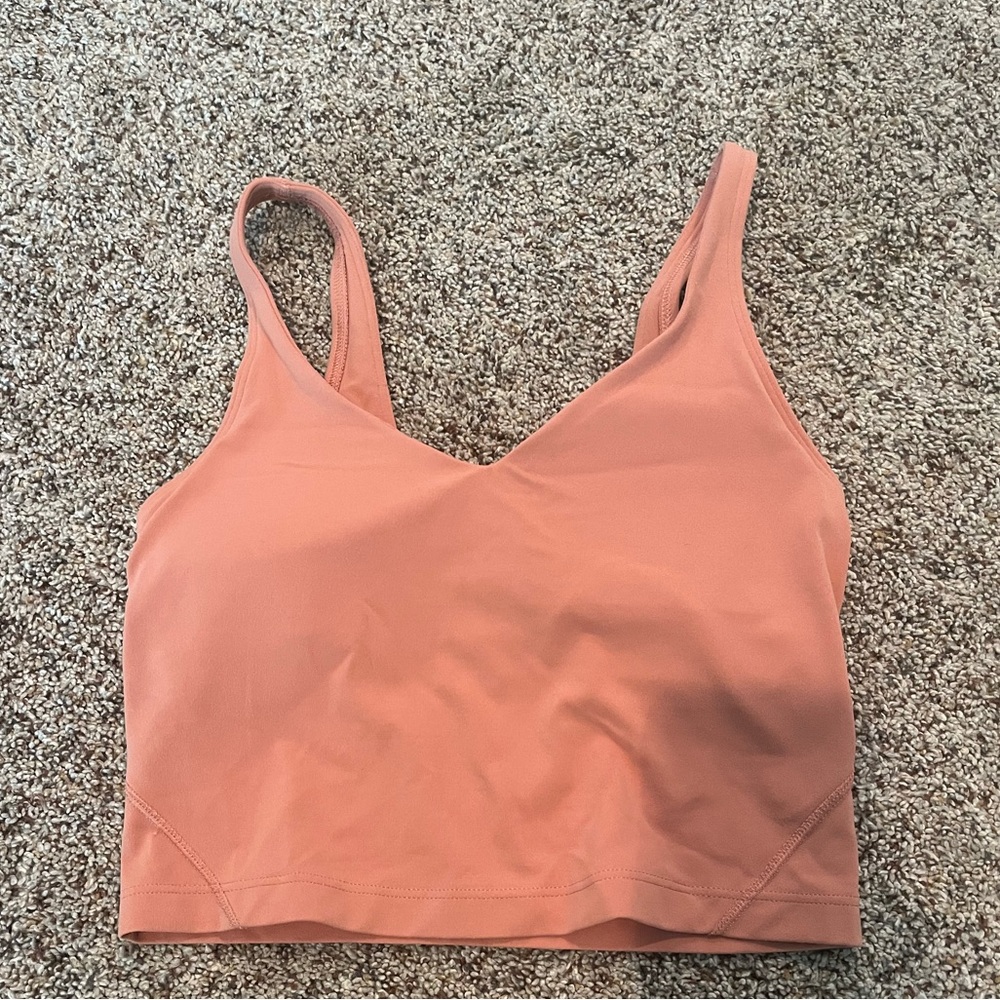 Peach Lulu align tank